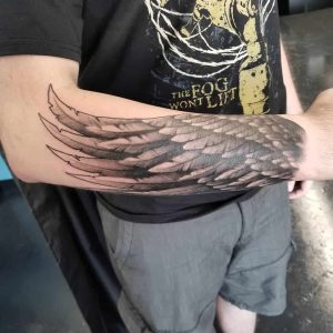 Angel tattoo by @j3ink