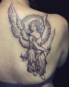 Angel tattoo by @ladywolly