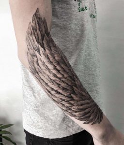 Angel tattoo by @o_tattooing