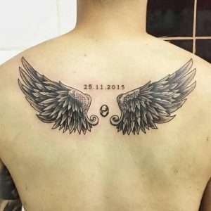 Angel tattoo by @ronilamitattoo
