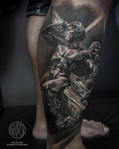 Angel tattoo by @rus_tattoos