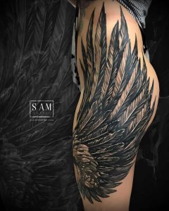 Angel tattoo by @samartoficial