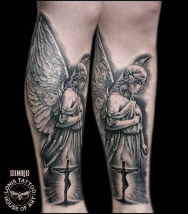 Angel tattoo by @sinke