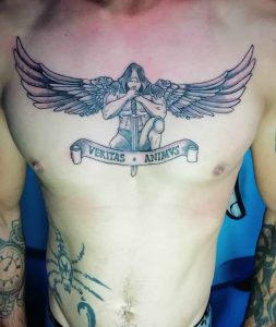Angel tattoo by @southeasttattooshop