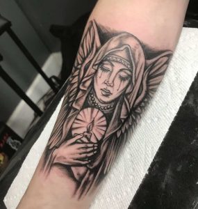 Angel tattoo by @steven_bui