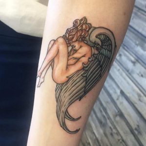 Tattoo angel by @axonic_tattoo