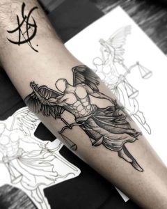 Tattoo angel by @dandantattooer