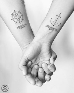 Anchor tattoo di coppia