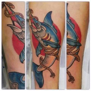 fish tattoo by @_val.d._