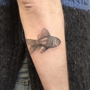 fish tattoo by @celesteciafarone