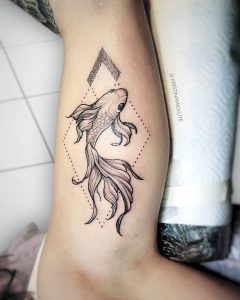 fish tattoo by @kristinamickute