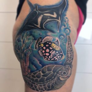 fish tattoo by @mottattoo