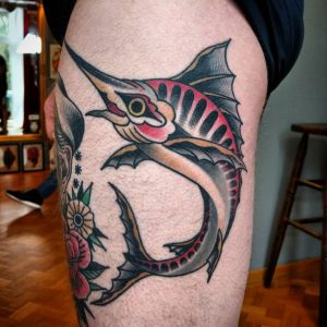 fish tattoo by @tonytrendkilltattoo