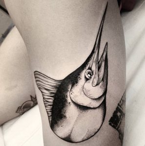 fish tattoo by @zosa_tattooer