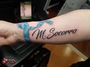 tattoo lettering RIP