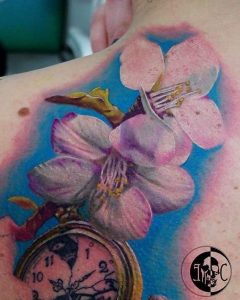 tattoo fiore di pesco by @emanuele_corsi_tatuaggi