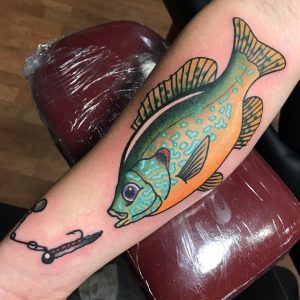 tattoo fish by @charlie_forbes_tattoo