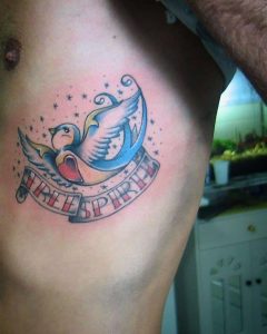 rondini libertà tattoo by @nocetattooskin