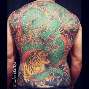 tattoo giapponese nuvola schiena by @silvantattoo