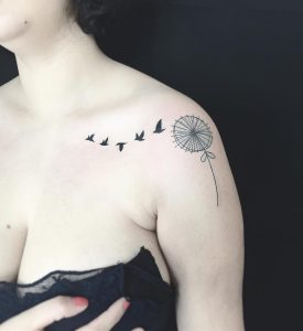 tatuaggio soffione elegante by @sonia_tessari