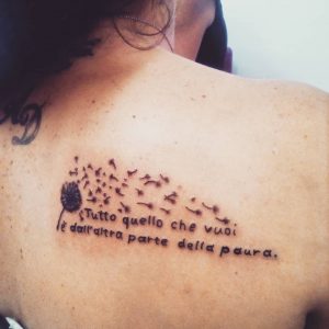 tatuaggio soffione scritta by @velenovale