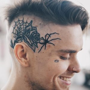 head-tattoo-spiderweb-by-@kaspark