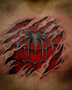 spider-man-tattoo-petto-by-@ldmtattoo