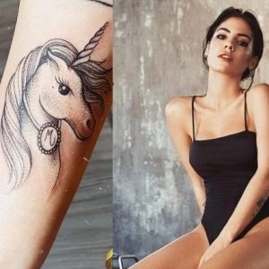 Giulia-De-Lellis-unicorn-tattoo-photocredit-@donna.fanpage.it