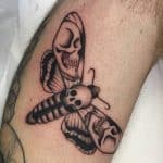 Tattoo teschio farfalla