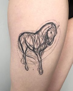 stylized-tattoo-horse-by-@goodtimestattoo