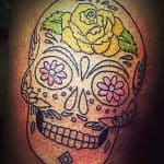 teschio messicano delicato by @zenaink_tattoo
