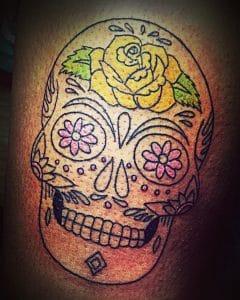 teschio messicano delicato by @zenaink_tattoo