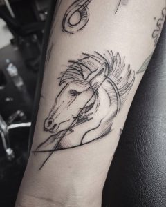 white-horse-tattoo-by-@chezblaqk