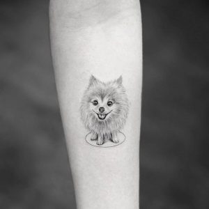 dog tattoo by @bangbangnyc