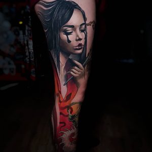 geisha tattoo by @mihailsneverovstattoo