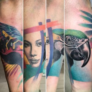 tatuaggio pappagallo