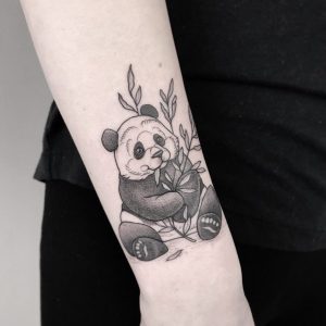 panda tattoo by @lordenstein_art