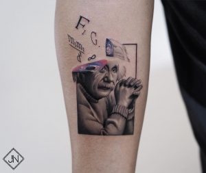tattoo Einstein by @jefreenaderali