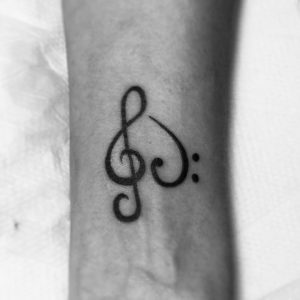 tattoo chiave di violino e di basso by @joeparenti23