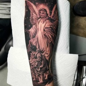 tattoo guardian angel by @alexorteez
