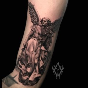 tattoo guardian angel by @awatkinstattoos