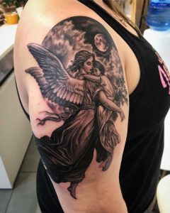 tattoo guardian angel by @miloisdrawing