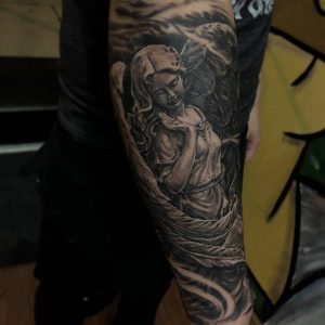 tattoo guardian angel by @tattooartbytony