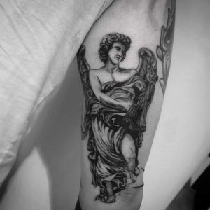 tattoo guardian angel by @tohelltattoo