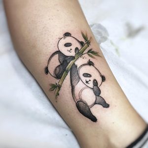 tattoo panda by @clodin_93