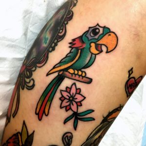 tattoo piccolo pappagallo by @missquartz