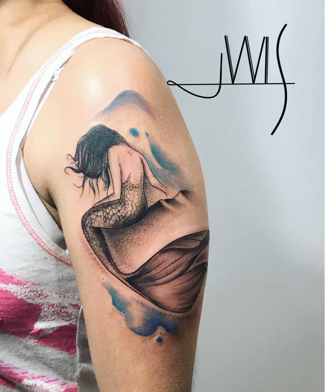 sirena tattoo by @j_wistattoo