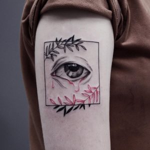 tattoo lacrima occhio by @yaroslav_horoshiy