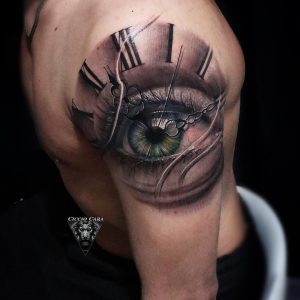 tatuaggio occhio by @grey_and_white_tattoo