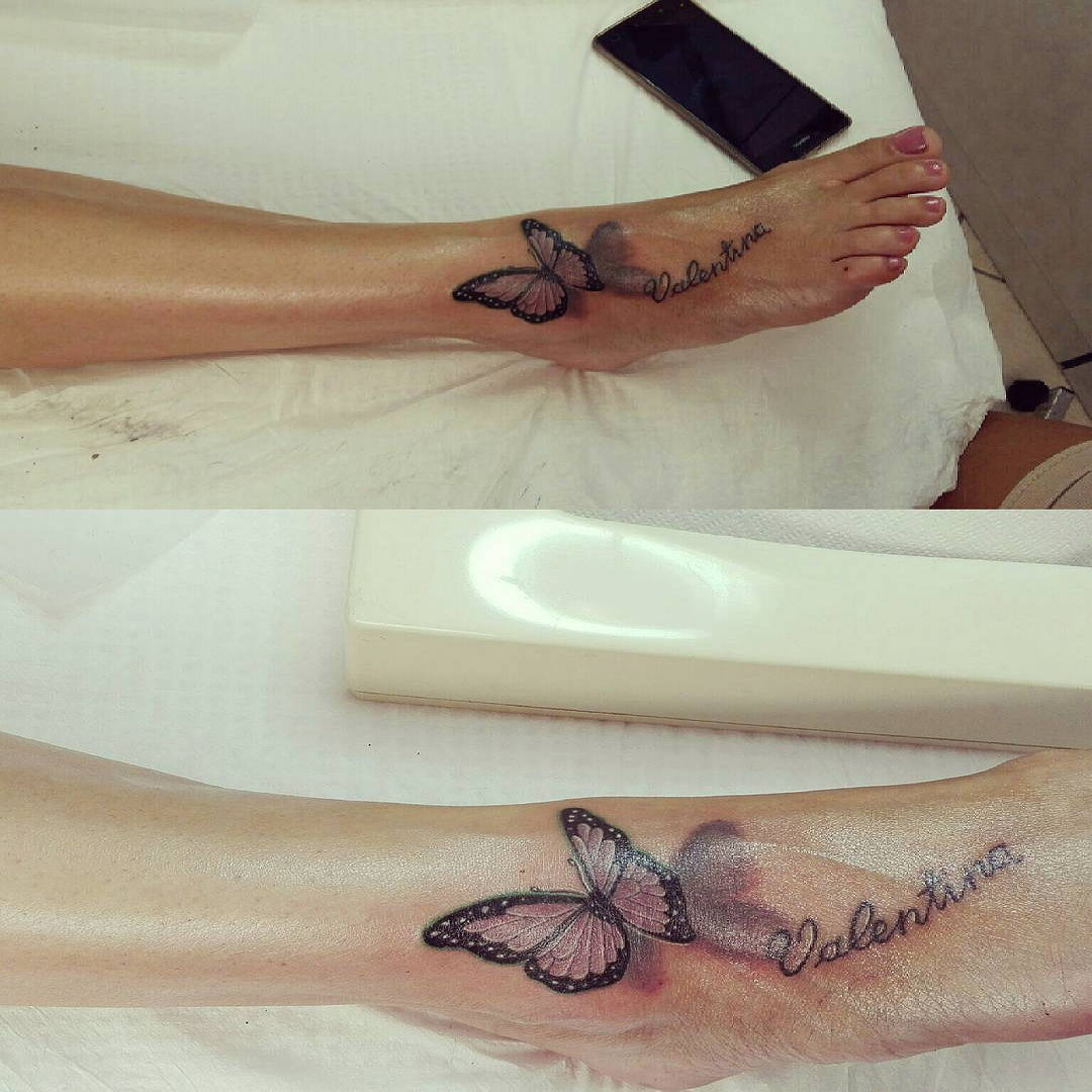 tattoo-farfalla-piede-by-@anghelina_engy
